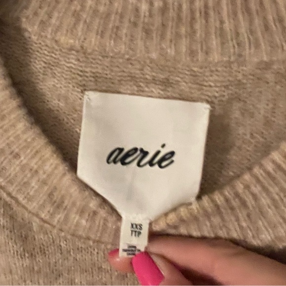 Striped Beige and Black Sweater - Picture 2 of 6